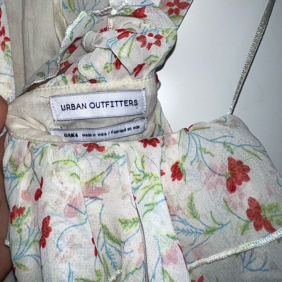 Floral midi dress in slip silhouette with tiered ruffle detailing - Picture 5 of 5